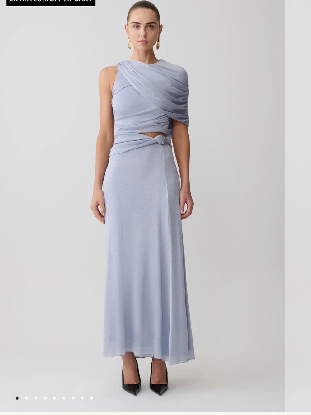 Meshki Blue Midi Skirt